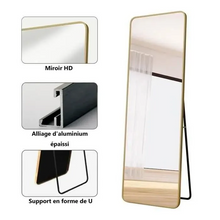 Charger l'image dans la galerie, KotiCidsin 137 x 37 cm Miroir sur Pied, Or