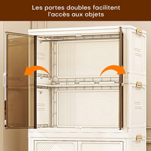 Charger l'image dans la galerie, WeValley Armoire à vêtements sur roulettes,Blanc