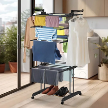 Charger l'image dans la galerie, Wevalley Séchoir à Linge étendoir Pliable-4e étage