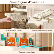 Charger l&#39;image dans la galerie, WeValley Armoire de rangement pliante en plastique,Avec roulettes
