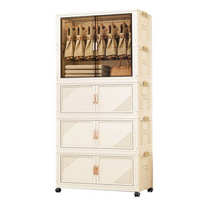 WeValley Armoire à vêtements sur roulettes,Blanc