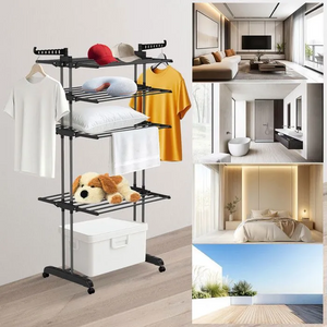 Wevalley Séchoir à Linge étendoir Pliable-4e étage